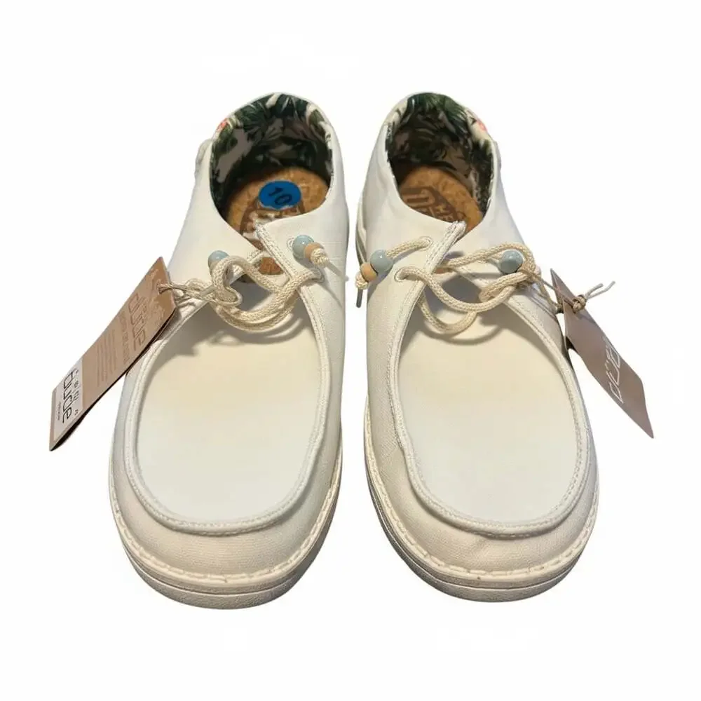 HEYDUDE Women's Wendy Natural Salt White Slip-On Casual Shoes - Picture 3 of 8
